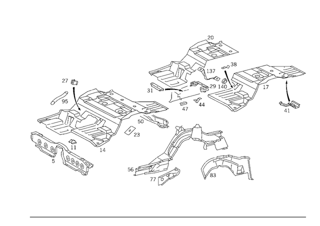 1406100020 - Substructure: Crossmember for Mercedes-Benz Image image