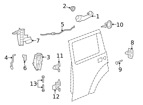 Rear Door for 2010 Jeep Liberty #1
