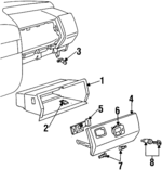 1H1857101B41 - Body: Glove Box for Volkswagen Image