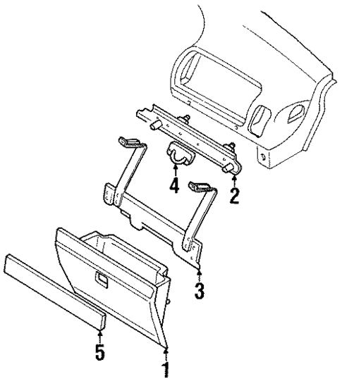Glove Box for 1999 Isuzu Trooper #0