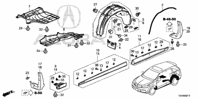 Garnish - Under Cover for 2013 Acura RDX #0
