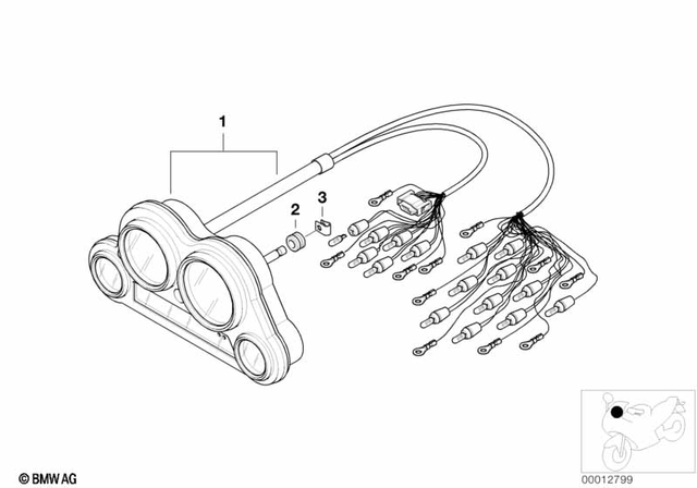 62217670749 - Instruments: Rubber Grommet - 8X18X12mm for BMW-Motorrad Image