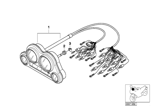 62217670749 - Instruments: Rubber Grommet - 8X18X12mm for BMW-Motorrad Image