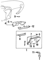 8454129010LG - : 1996-1998 Hyundai Elantra - Upper Cover for Hyundai: Elantra Image