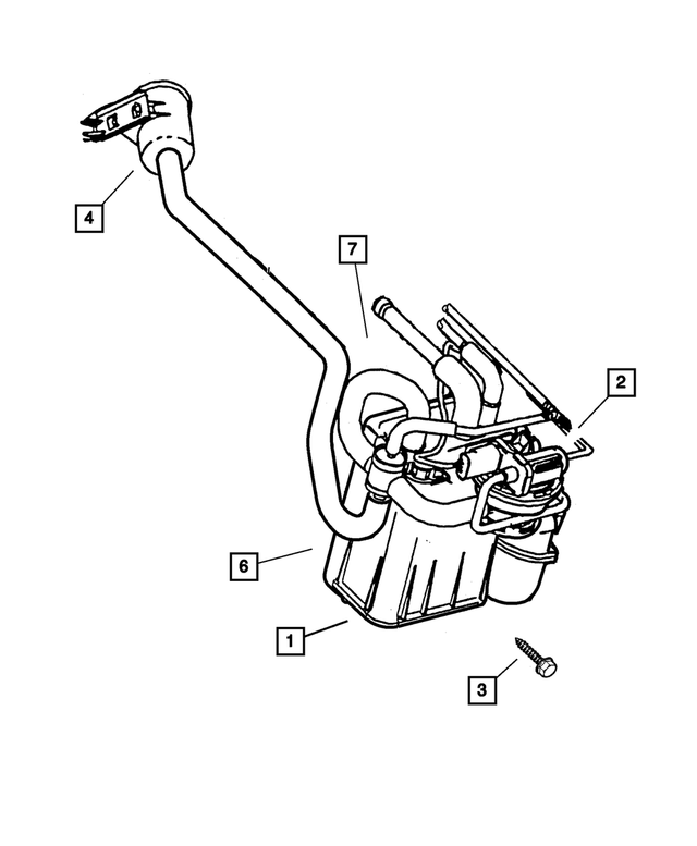 4581388AC - Emission Systems: Vapor Canister, Export for Mopar Image