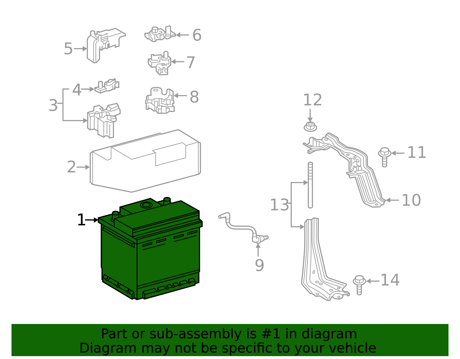 2019-2025 Toyota Vehicle Battery 28800-25033 | OEM Parts Online