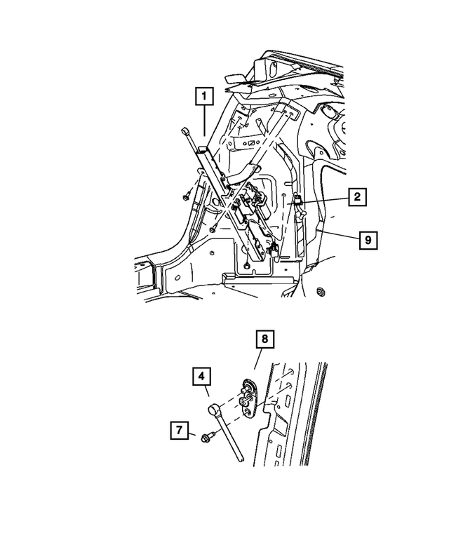 « 5054294AF – Body Sheet Metal Except Doors : Hayon Motorisé Moteur Et Pignon pour Mopar Image »