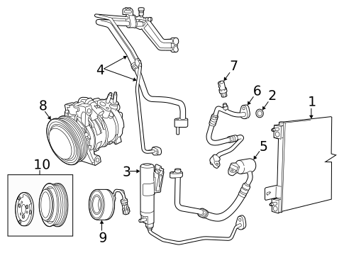 Condenser, Compressor & Lines for 2015 Jeep Compass #0
