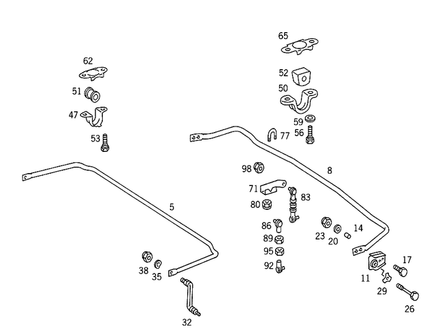 1263263781 - Springs, Suspension and Hydraulics: Repair Kit for Mercedes-Benz: 560SEC, 560SEL Image image