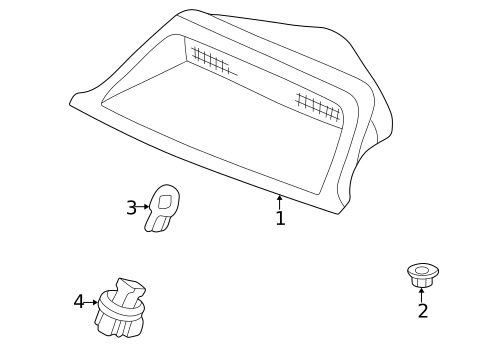 High Mounted Stop Lamp for 2001 Acura RL #0