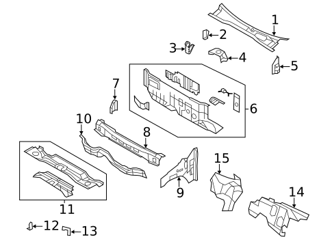 Cowl for 2010 Volkswagen Routan #0