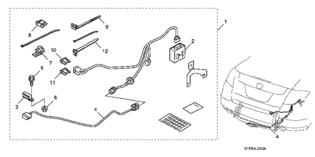 Trailer Hitch Harness (2) for 2015 Honda Crosstour #0