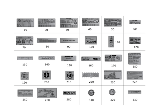 Type Plate, Guide Signs for 2017 Mercedes-Benz SLC300 #0