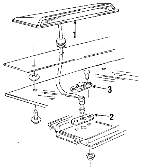 High Mount Lamps for 1987 Chevrolet Corvette #1