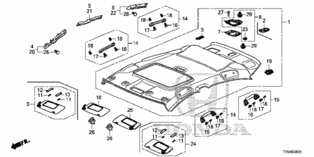 Roof Lining (Sunroof) for 2019 Honda HR-V #0