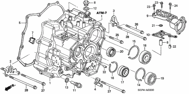 AT Transmission Case (-'06) for 2005 Acura TL #0