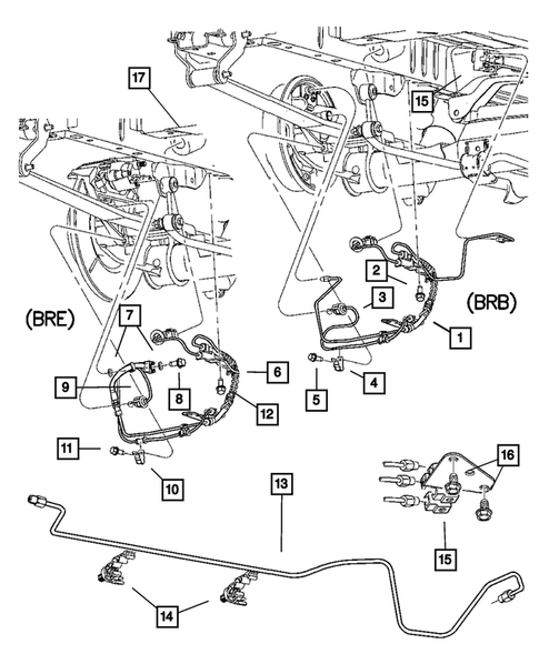 Brake Lines and Hoses for 2007 Dodge Grand Caravan #1