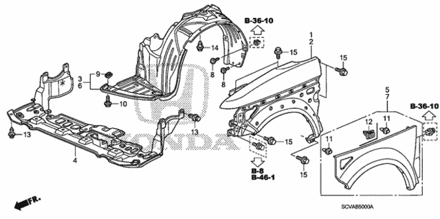 Front Fender (1) for 2007 Honda Element #0