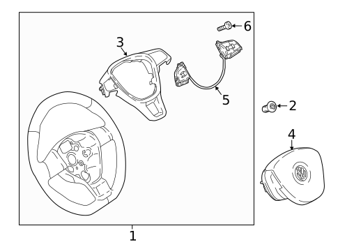 Steering Wheel & Trim for 2019 Volkswagen Tiguan #0