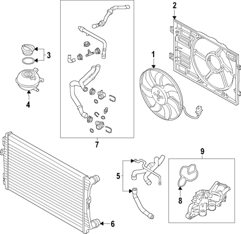 Radiator & Components for 2022 Volkswagen Taos #1
