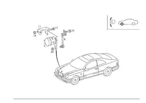 Regulation of Dynamic Headlamp Range Control, Front for 2001 Mercedes-Benz CLK430 #0