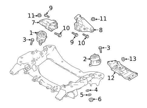 Engine & Trans Mounting for 2020 Kia Stinger #1