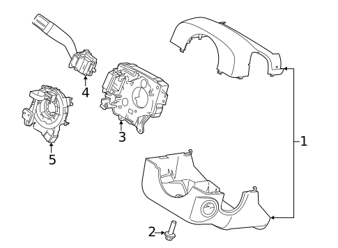 Shroud, Switches & Levers for 2022 Ford F-150 #1