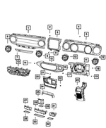 6AB49TX7AA - Interior Trim: Instrument Panel Bezel for Mopar Image