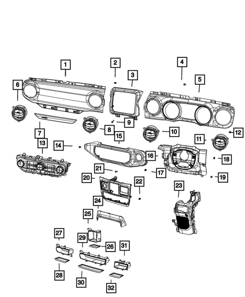 Instrument Panel for 2021 Jeep Gladiator #1