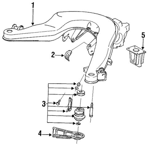 Rear Suspension Mounting for 1985 Mercedes-Benz 300CD #0