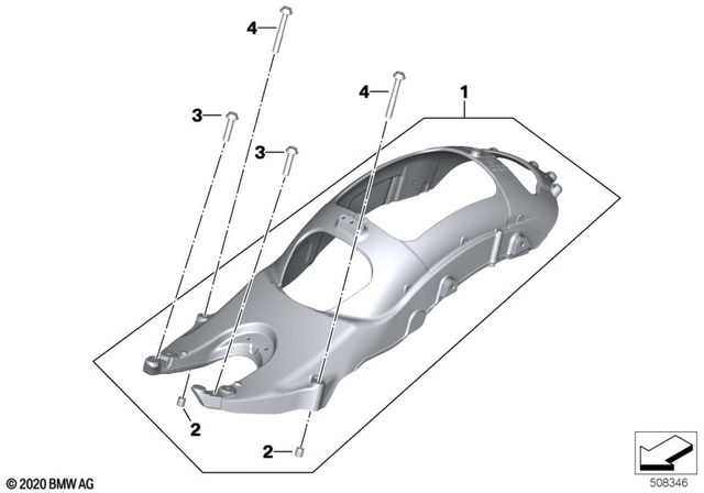 7141642512 - Frame and Mounting Parts: Dowel - 12.5X10.5X13.5 for BMW-Motorrad Image