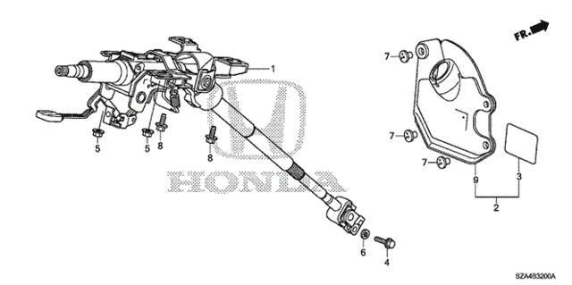 Steering Column for 2013 Honda Pilot #0