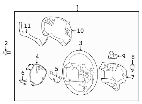 Steering Wheel & Trim for 2019 Kia K900 #0