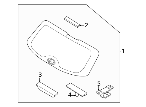 Glass - Lift Gate for 2025 Hyundai Tucson #0