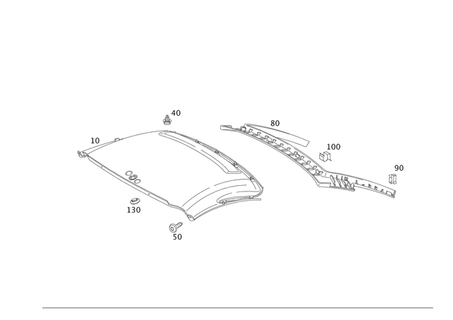 91011200500064 - Hardtop: Hexagon Nut for Mercedes-Benz Image image