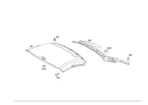 Add-on Parts of Vario Roof for 2009 Mercedes-Benz SLK300 #0