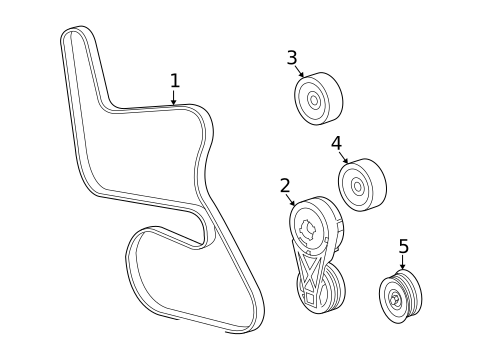 Accessory Drive Belt System Components for 2007 Saturn Relay #0