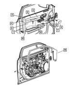 1WK37YSAAB - : Front Door Trim Armrest, Left for Mopar Image