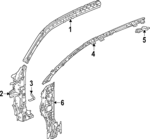 631203A0305ZZ - : 2023-2025 Honda CR-V - Windshield Pillar Reinforced for Honda: CR-V Image