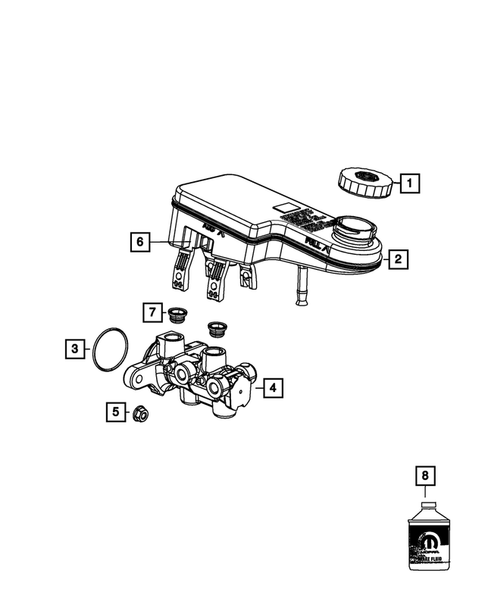 Brake Master Cylinder for 2015 Dodge Journey #0