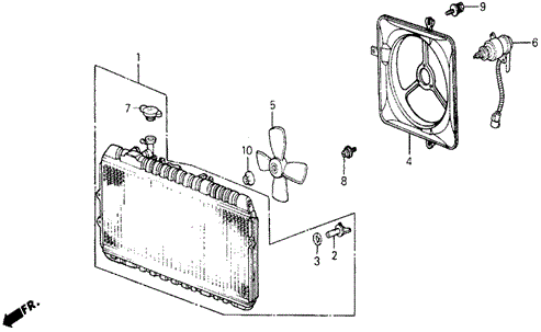 Radiator (Denso) for 1984 Honda Wagovan #0