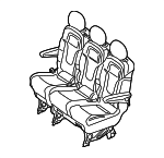 44795035079K45 - : Three Seater Bench for Mercedes-Benz Image