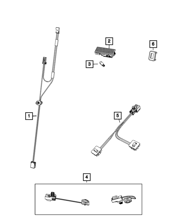 68241484AB - Electrical: Courtesy Lamp Wiring for Mopar Image