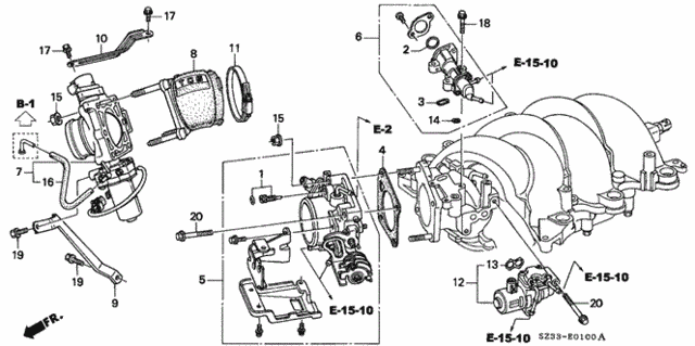 Throttle Body for 2002 Acura RL #0