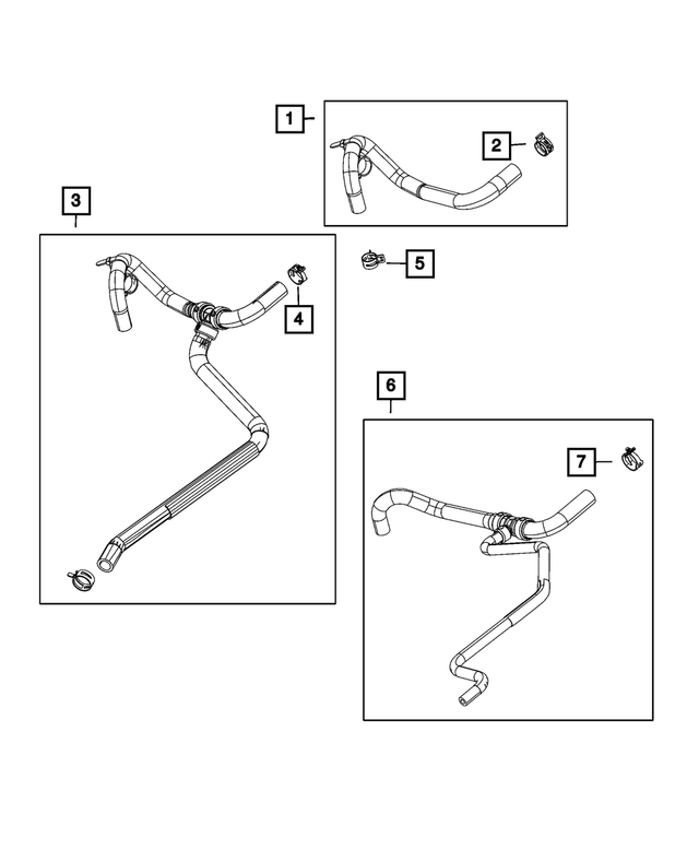 68237767AC - Air Conditioners and Heaters: Heater Return Hose And Tube for Mopar Image