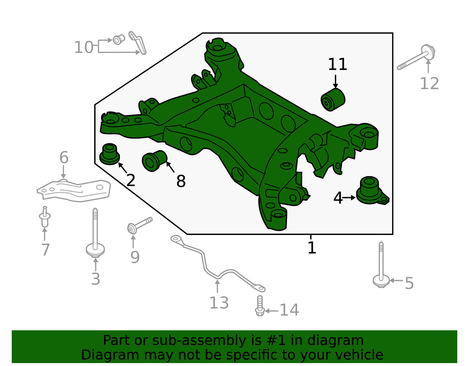 LX6Z-5035-AE - Cross Member Assembly 2020-2025 Lincoln Corsair