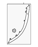 LR044597 - Body: Rear Molding for Land Rover: Range Rover, Range Rover Sport Image