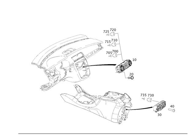 2519063400 - Heating and Ventilation: Control Panel for Mercedes-Benz Image image