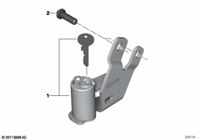 51257708250 - Body Equipment: Steering Lock -  for BMW-Motorrad Image image