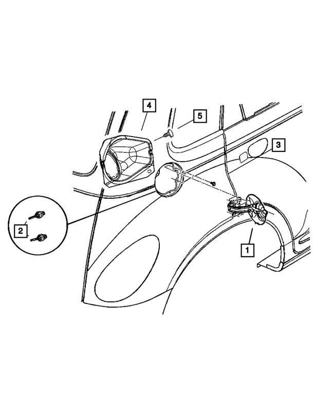 « 5067143AB – Body Sheet Metal Except Doors : Trappe à Carburant Volet pour Mopar Image »